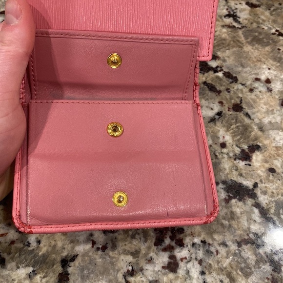 Prada Vitello Move Trifold Wallet Geranio Pink - Picture 9 of 15
